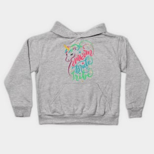 Unicorn Bride Tribe Bachelorette Party Wedding Party Kids Hoodie